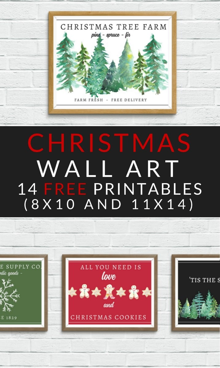 free christmas printables - farmhouse christmas art - the crazy
